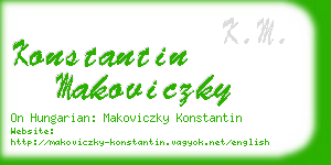 konstantin makoviczky business card